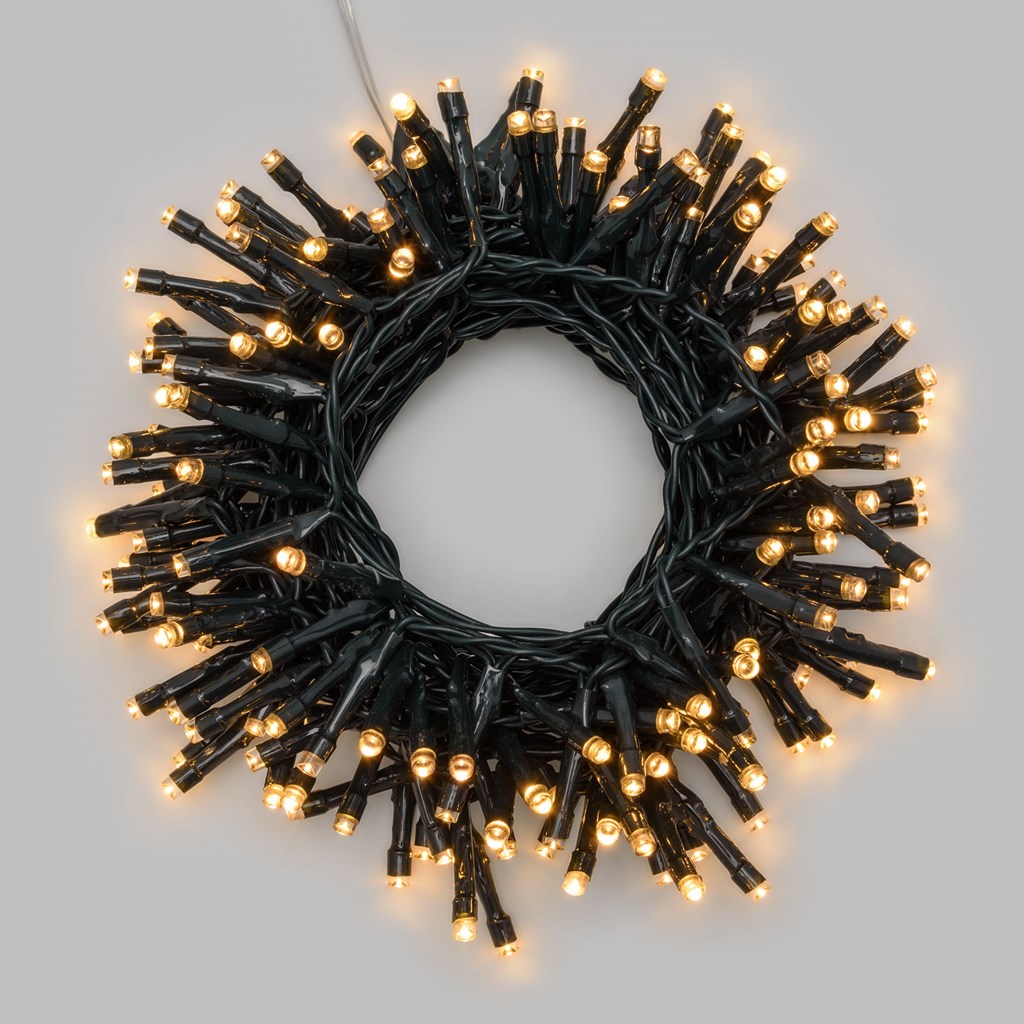 Catena luminosa a batteria – 500 led bianco caldo