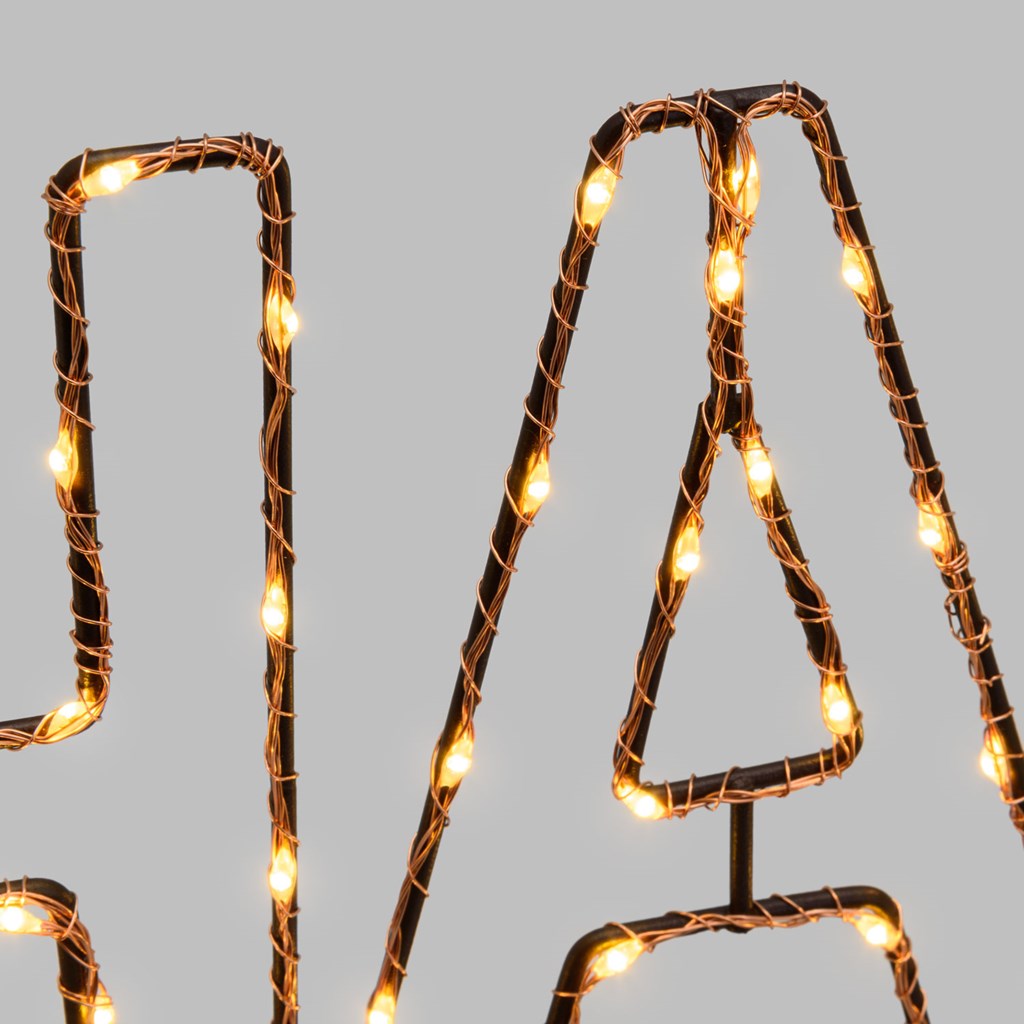 Scritta luminosa led HAPPY color rame – bianco caldo