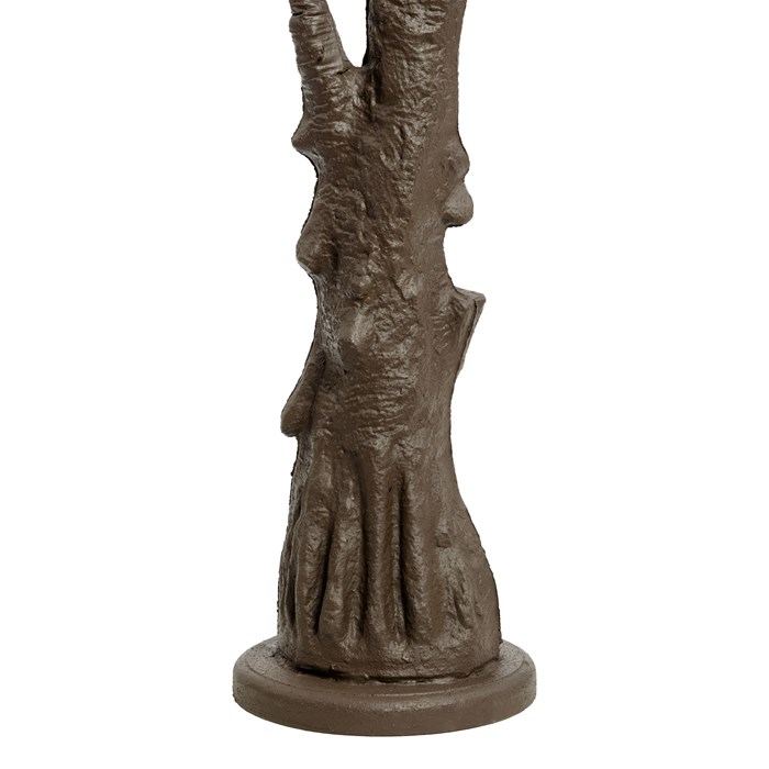 Albero marrone con tronco e base rotonda – microled bianco caldo