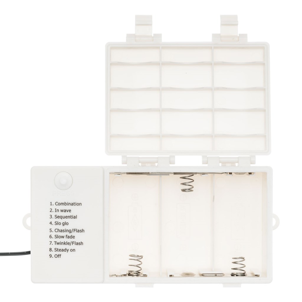 Catena luminosa a batteria – 500 led bianco caldo