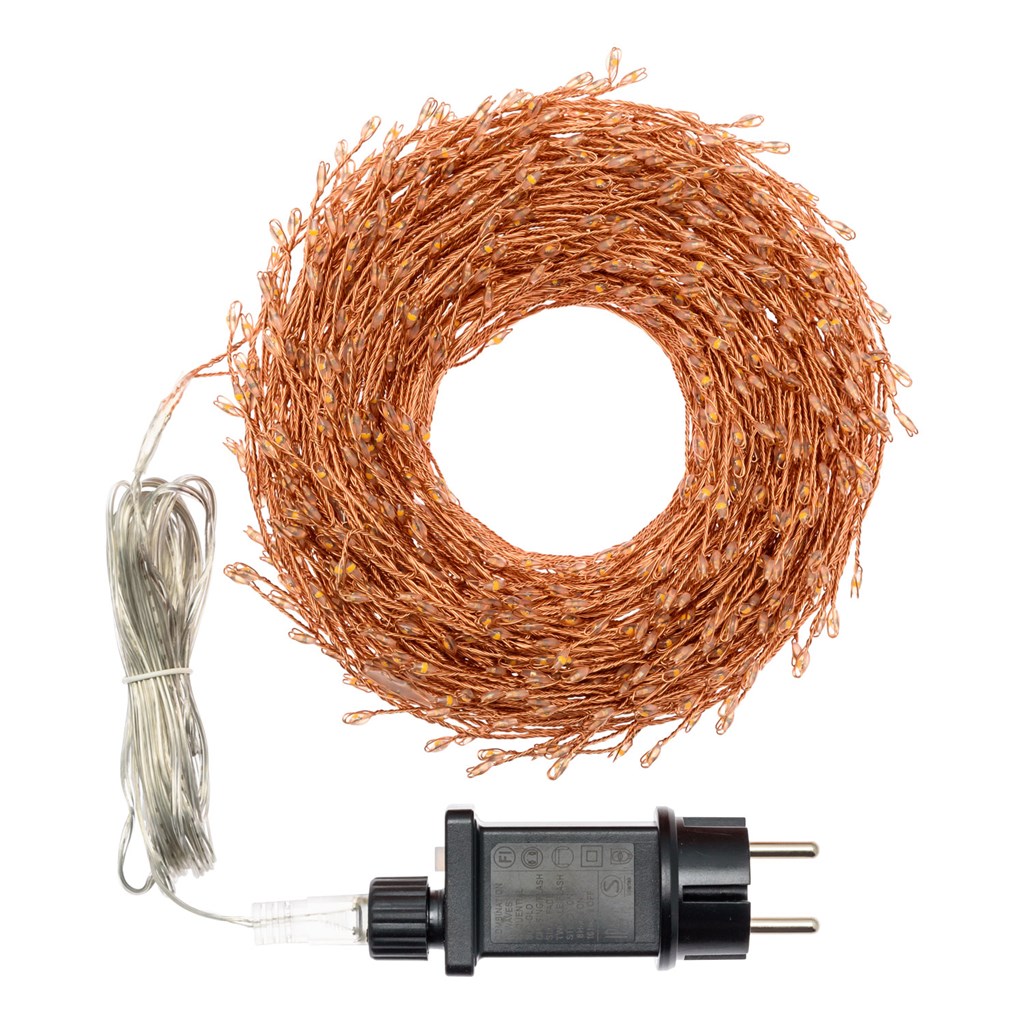 Nastro di Luce 20 m – 1000 Micro led bianco extra caldo