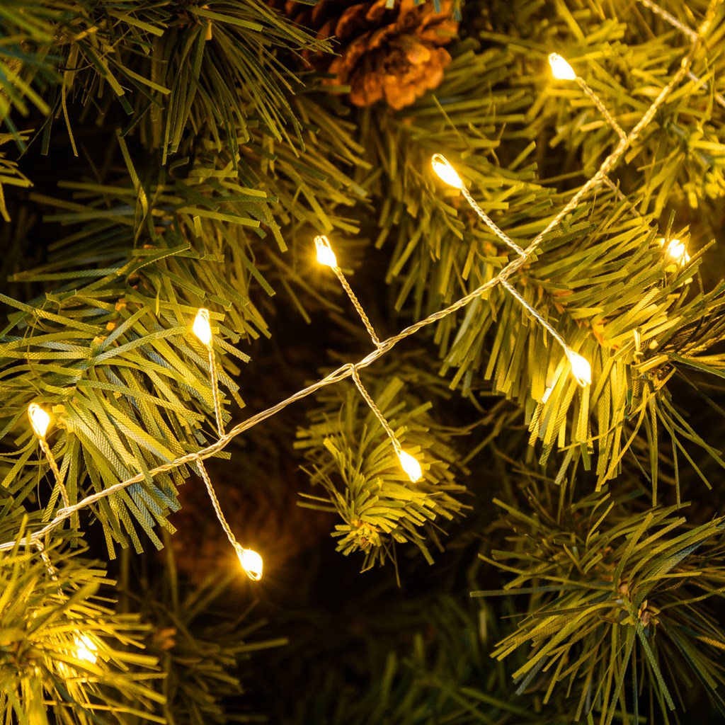 Catena Nastro di Luce 20 m, 1000 Micro led bianco caldo