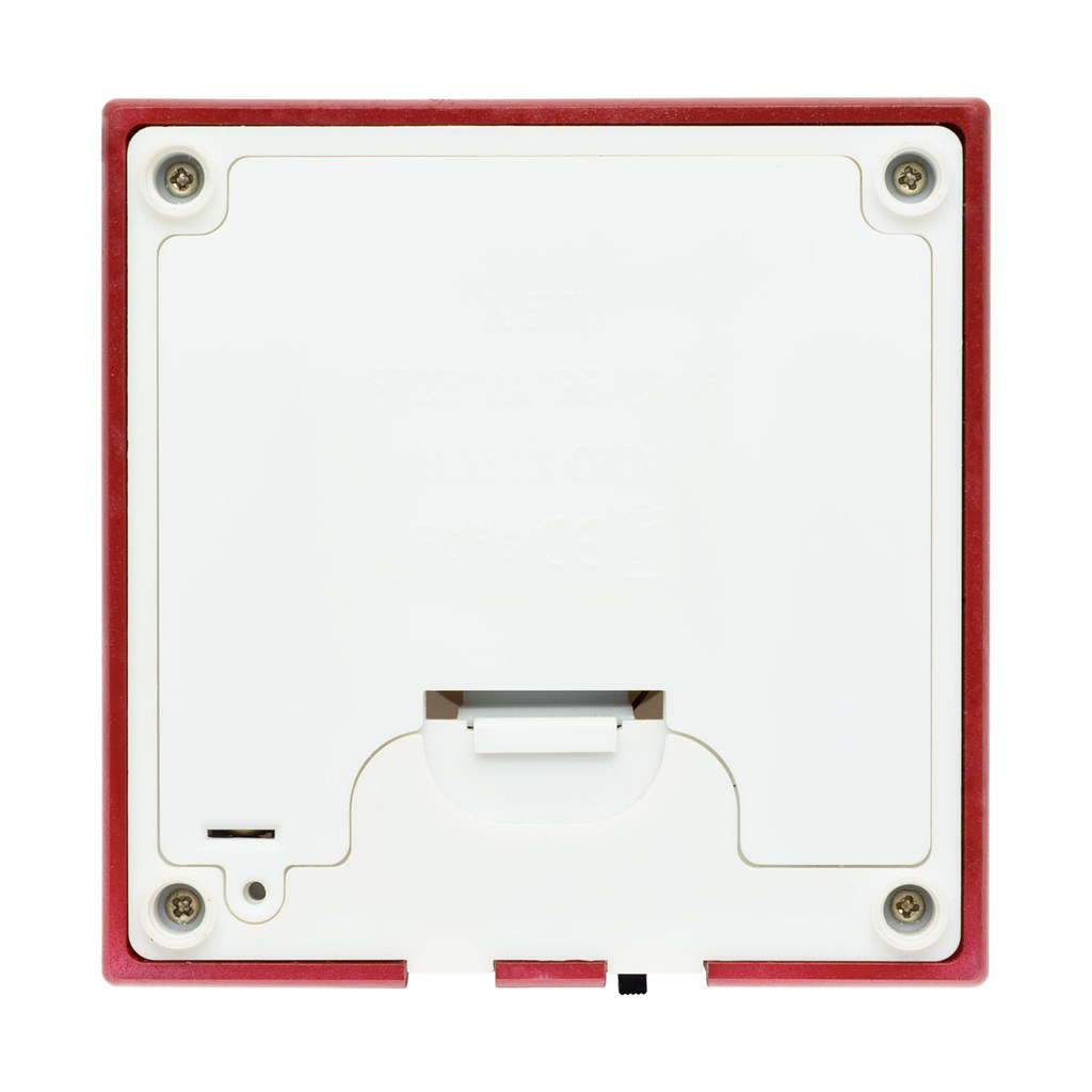 Lanterna natalizia a batteria rosso antico con nevicata glitter – h. 20,5 cm