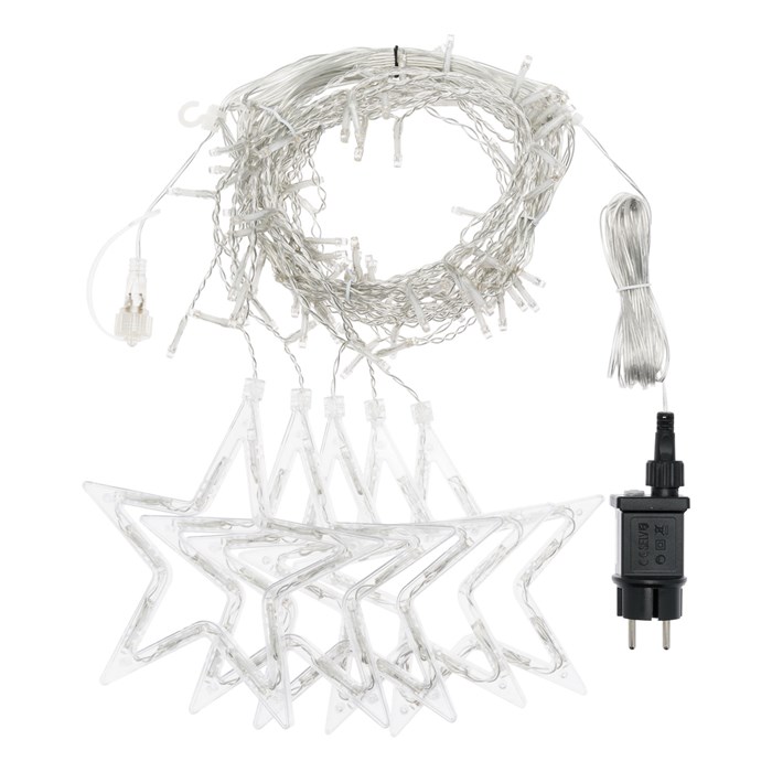 Stalattite con stelle – led bianco caldo e bianco freddo – h 0,8 m