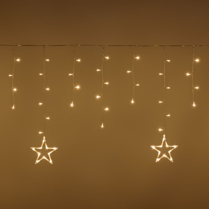 Stalattite con stelle – led bianco caldo – h 0,8 m