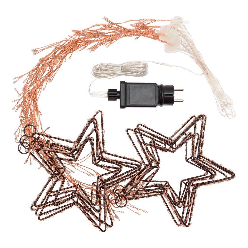 Stalattite con stelle microled RGB multiflash – 3,7 x h 0,8 m