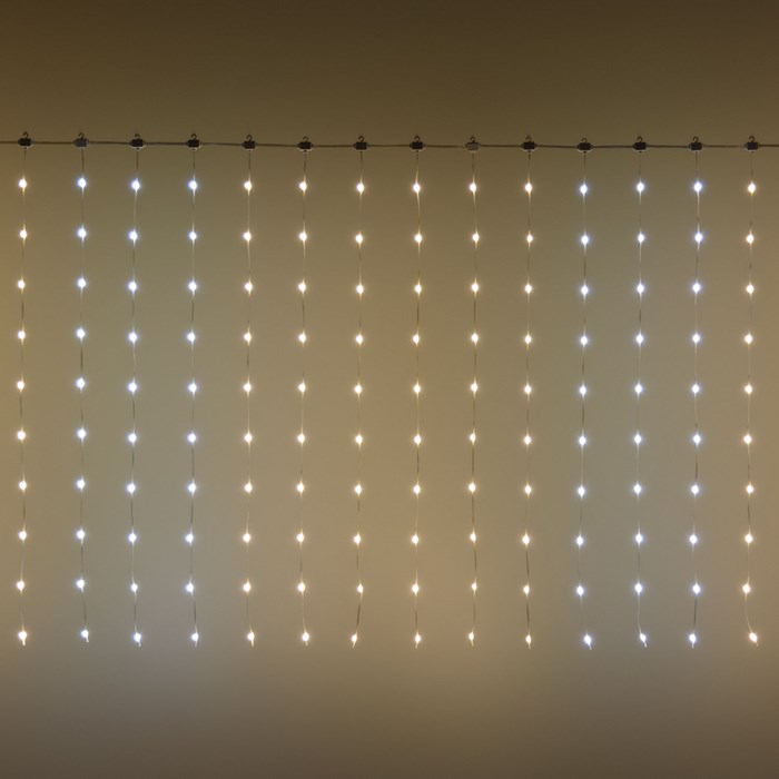 Tenda gocce di luce – pixel led bianco caldo e freddo cambiacolore – h 1 m
