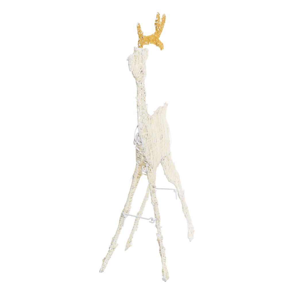 Renna 2D crema e marrone led bianco extra caldo Renna 2D crema e marrone – 67 cm