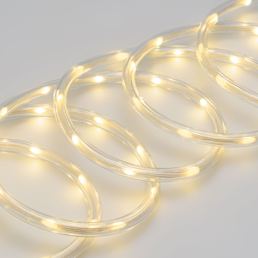 Tubo luminoso – gocce di luce led bianco caldo –  10 m