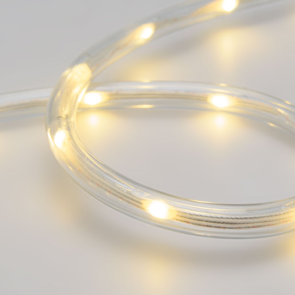 Tubo luminoso – gocce di luce led bianco caldo –  10 m