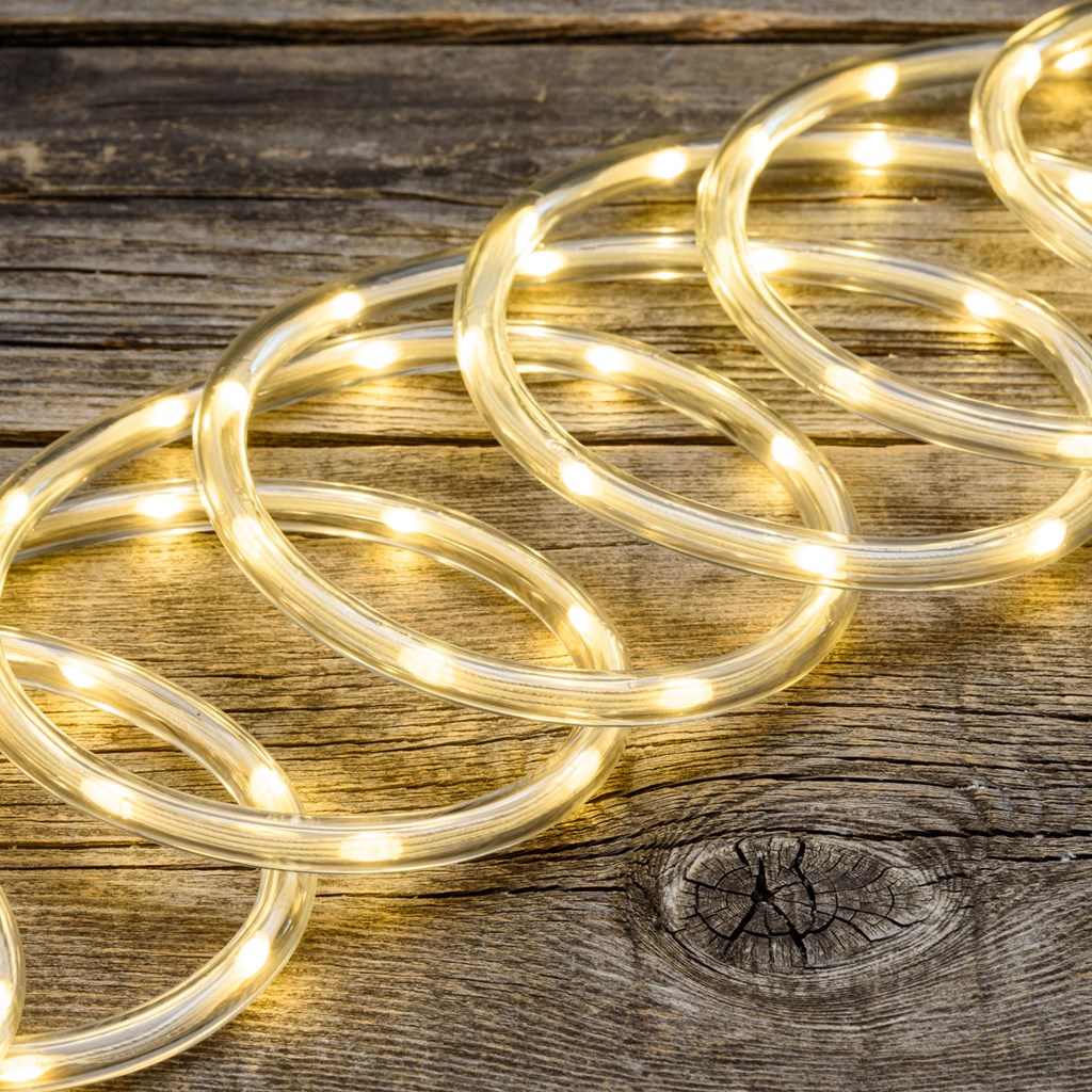 Tubo luminoso – gocce di luce led bianco caldo –  10 m