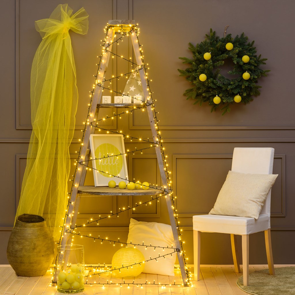 Catena Nastro di Luce – miniled bianco caldo oro – 30,5 m